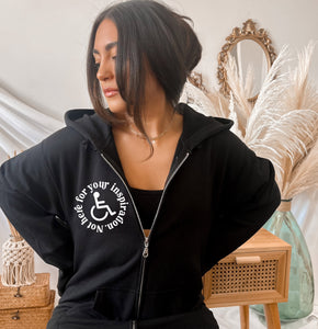 Not Here For Your Inspiration Zip Up Hoodie | The Activism Collection