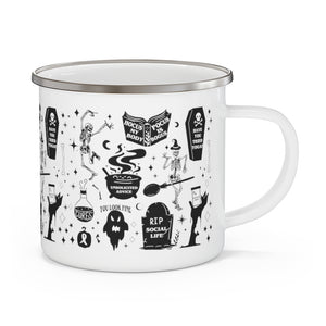 Spooky Spoonie Essentials Enamel Mug | The Halloween Collection