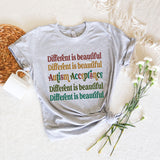 "Different Is Beautiful" Autism Acceptance T-Shirt | The Divergence Collection