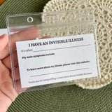 Invisible Illness Awareness Cards | Invisible Illness Information Card